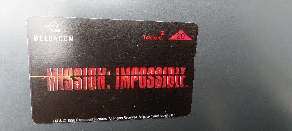 Telefoonkaart film mission impossible 1996 vintage, Collections, Enlèvement ou Envoi, Utilisé