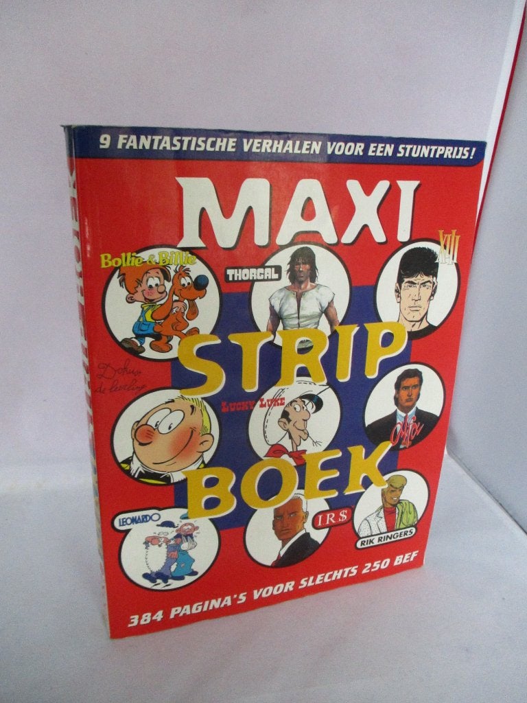 Boek maxi stripboek ,dik album boek met 9 strips, Ophalen of Verzenden, Gelezen