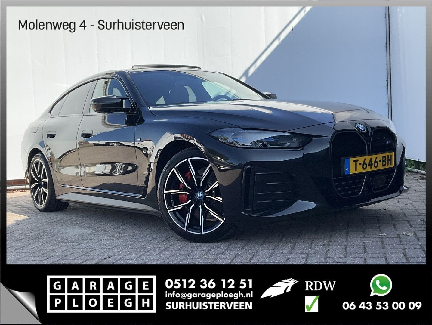 BMW i4 M50 M-Sport 84kWh 544PK Pano Laser HUD Harman/Kardon, Automaat, Zwart, Onderhoudsboekje, Te koop