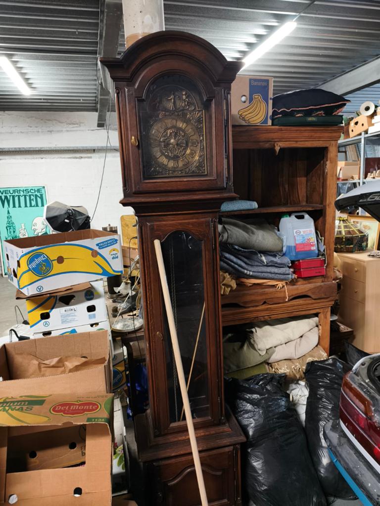Staande klok met 3 gewichten, Antiek en Kunst, Ophalen
