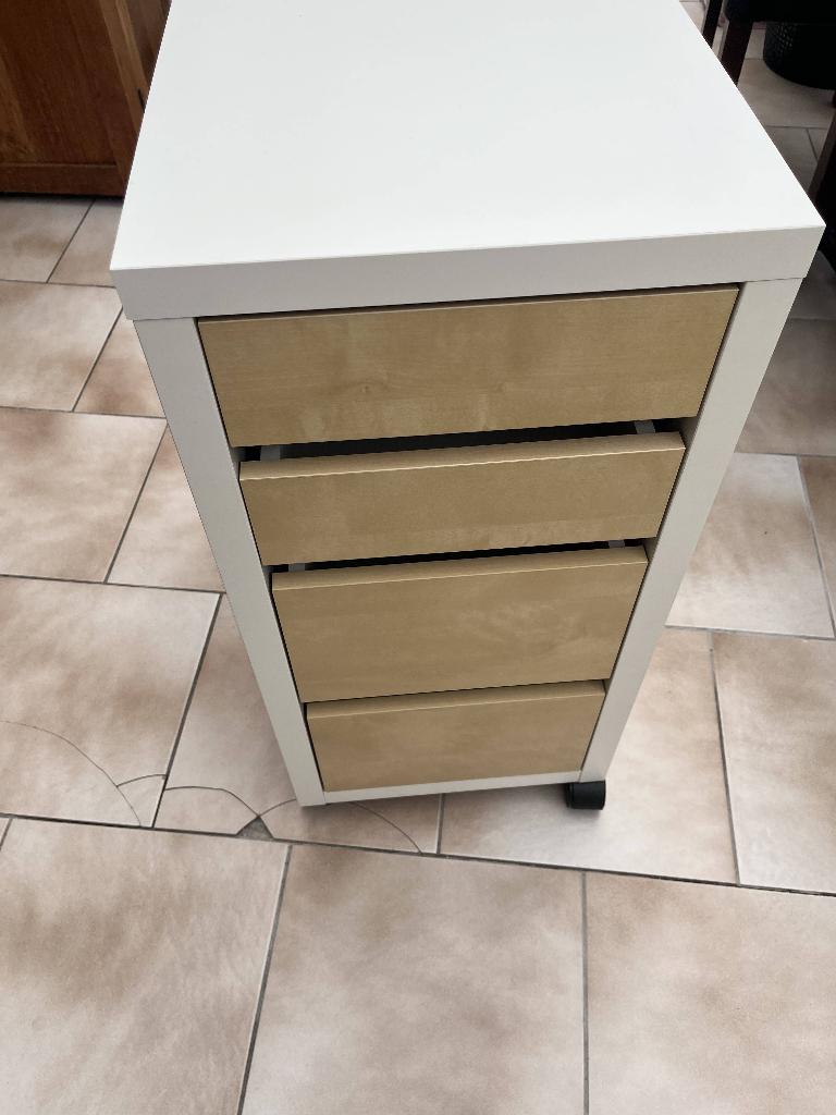 meuble pour bureau , a tiroirs et sur roulette, 35 cm, Autres marques, 50 cm, Comme neuf