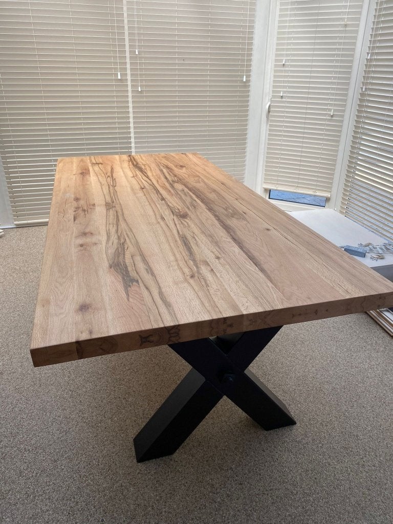 Tafel, Ophalen, Eikenhout, 200 cm of meer, 50 tot 100 cm