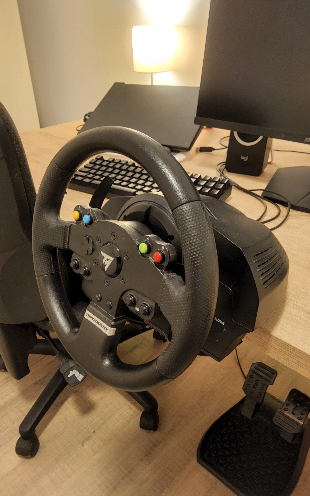 Thrustmaster TMX Force Feedback, Games en Spelcomputers, Ophalen, Zo goed als nieuw, Stuurtje of Sportattribuut