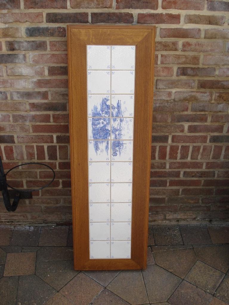Plateau de table rectangulaire avec pierres de Delft, Maison & Meubles, Pièces pour table, 100 à 150 cm, Utilisé, Moins de 50 cm