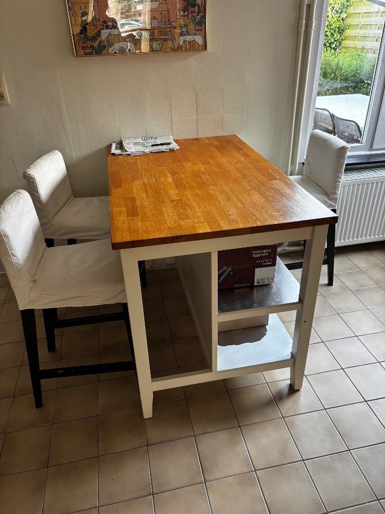 Keukentafel hoog, Maison & Meubles, Cuisine | Éléments de cuisine, Utilisé, Moins de 100 cm, 100 à 150 cm, 75 cm ou plus, Blanc