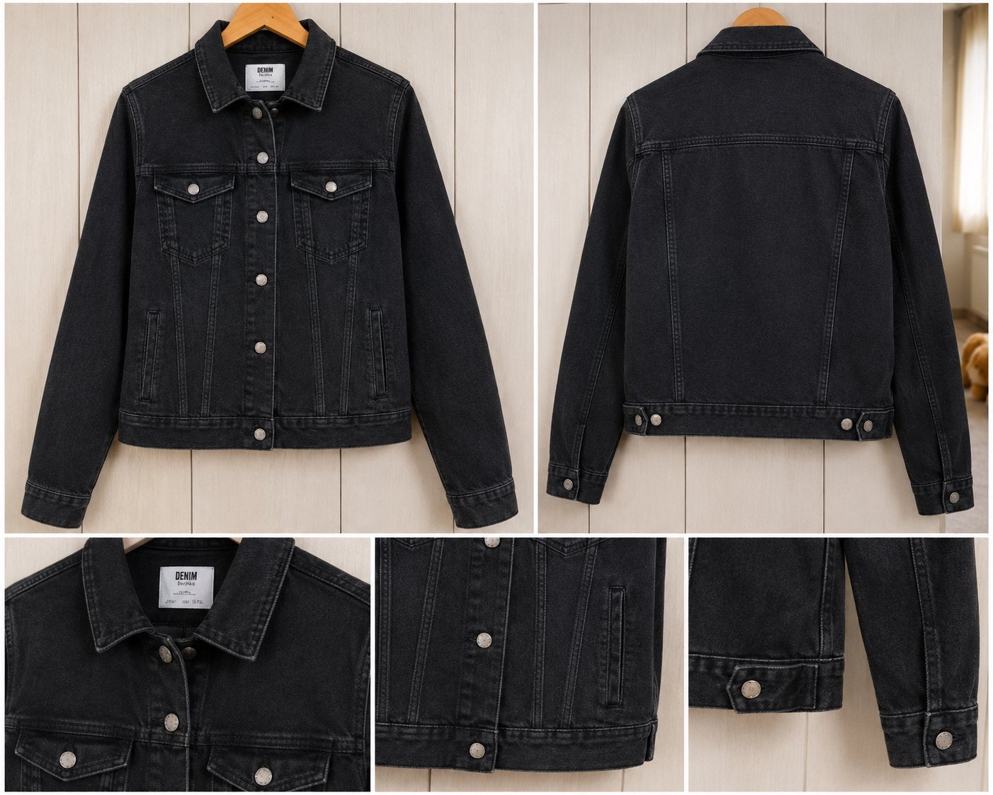 Zwart jeansjack van spijkerstof voor damzeer goede staat, Kleding | Dames, Bodywarmers, Ophalen of Verzenden, Zo goed als nieuw