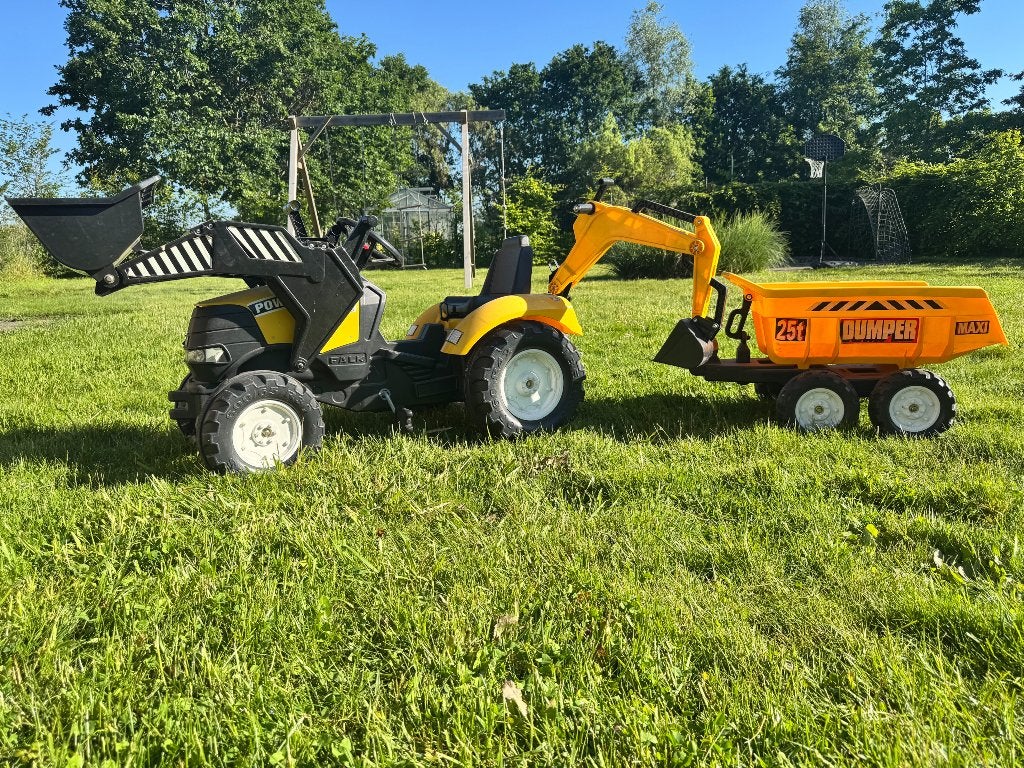 Falk tractor graafmachine met jumpertrailer, Kinderen en Baby's, Speelgoed | Buiten | Voertuigen en Loopfietsen, Ophalen, Gebruikt