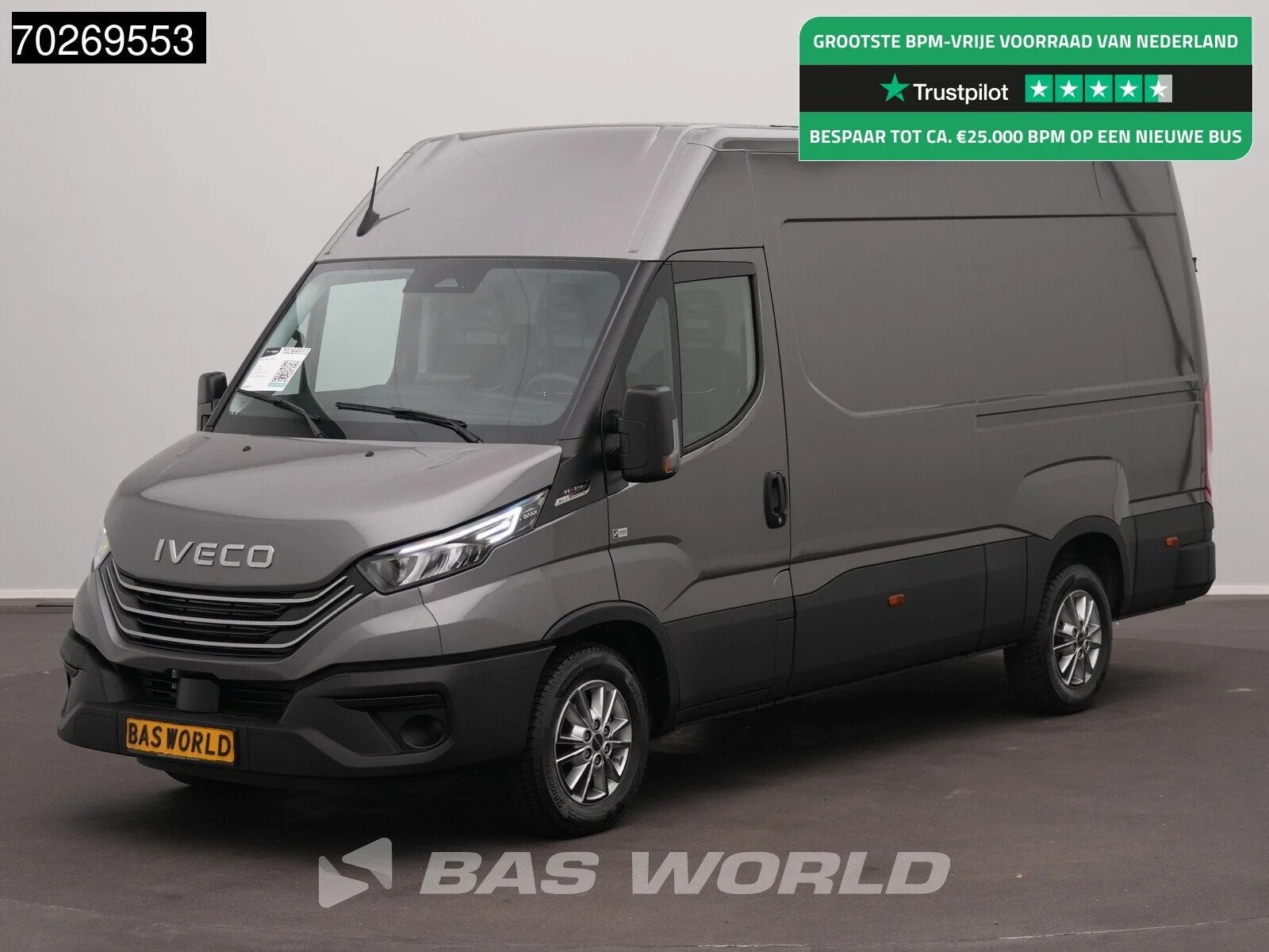 Iveco Daily 35S21 BPM VRIJ! 3.0L Automaat 210PK 3,5t Trekhaa, Auto's, Bestelwagens en Lichte vracht, Stof, Euro 6, 4 cilinders