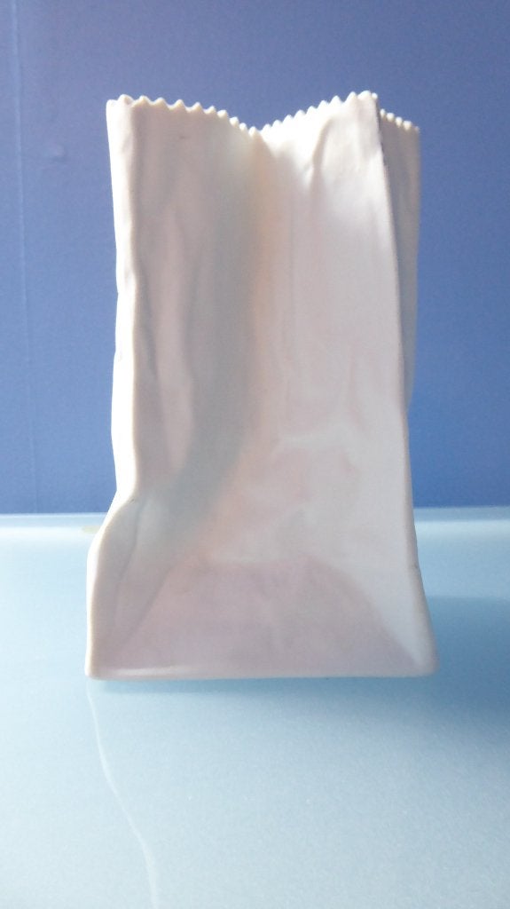 Rosenthal "do not litter" 14 cm, Ophalen, Wit, Aardewerk of Porselein, Zo goed als nieuw