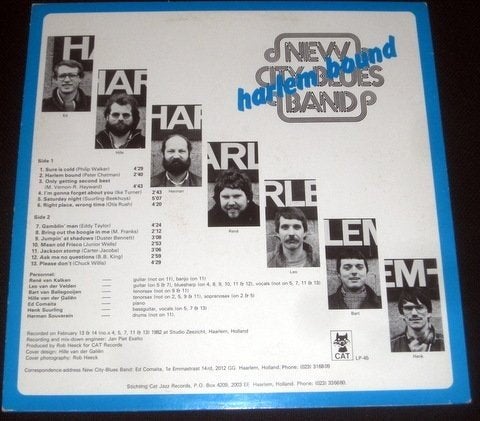 New City Blues Band - Harlem Bound Vinyl LP (1982), LP, Zo goed als nieuw, Beschermende buitenhoes, Ophalen of Verzenden