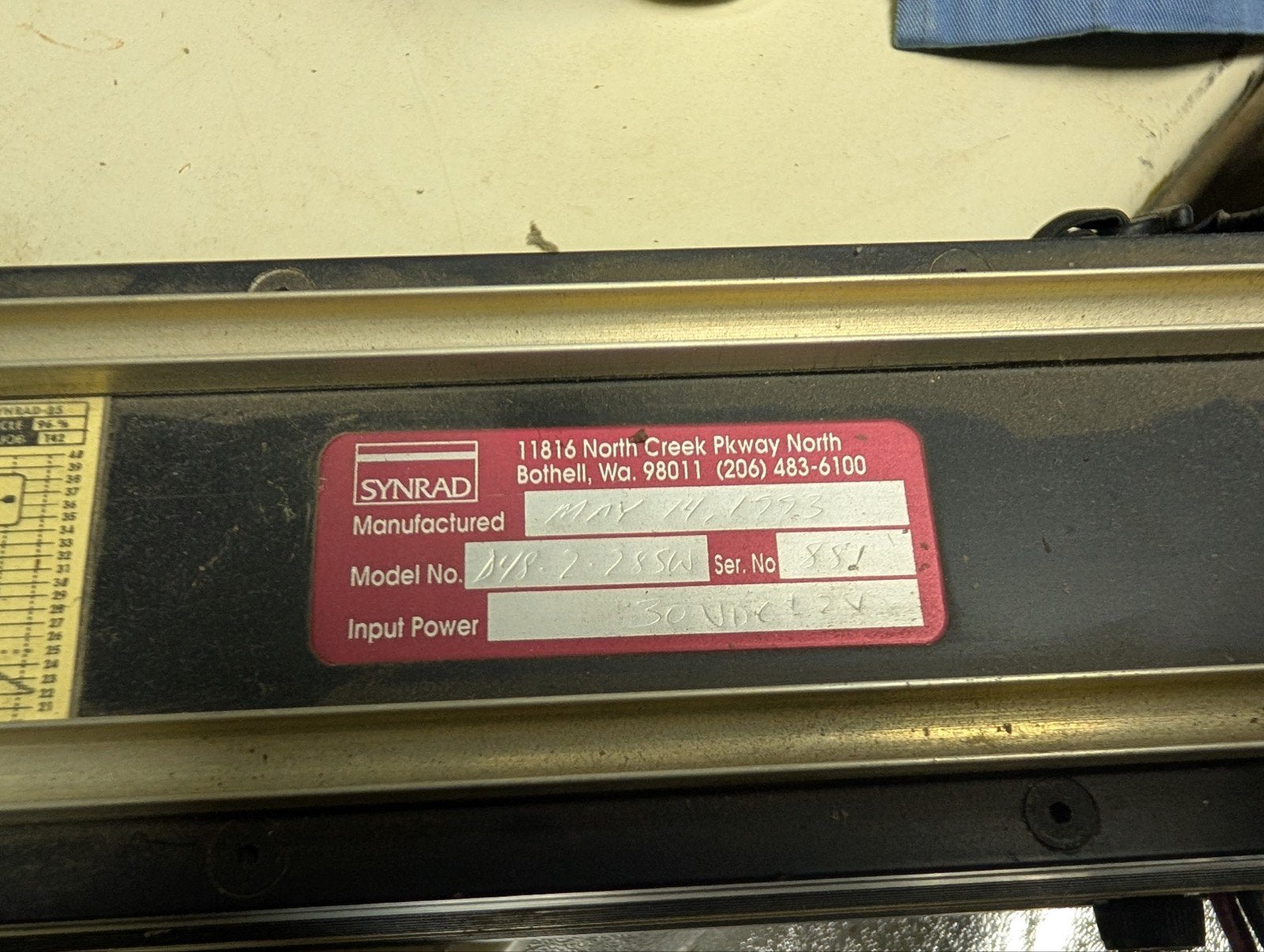 Synrad D48-2 CO² laser, Enlèvement ou Envoi