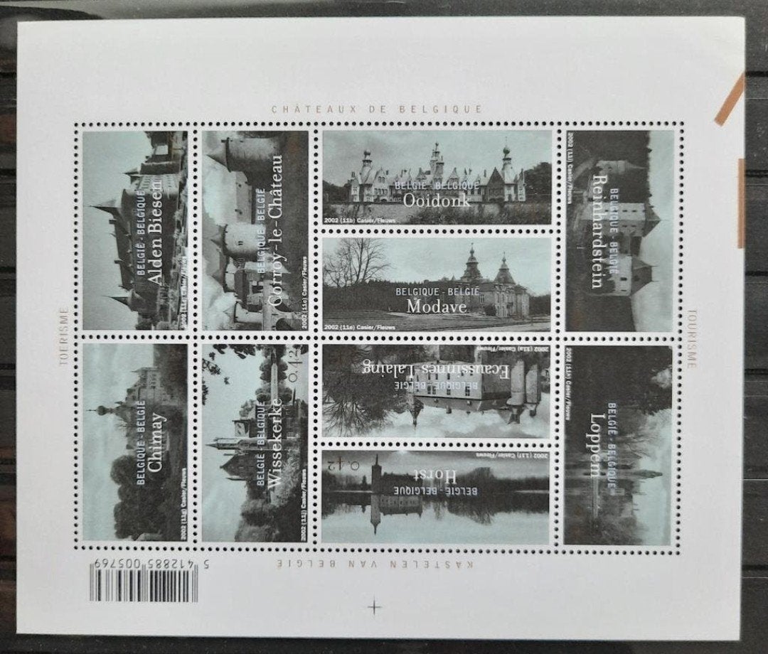 Belgique : COB 3074/83-BL94 ** Châteaux 2002., Sans timbre, Neuf, Enlèvement ou Envoi, Non oblitéré