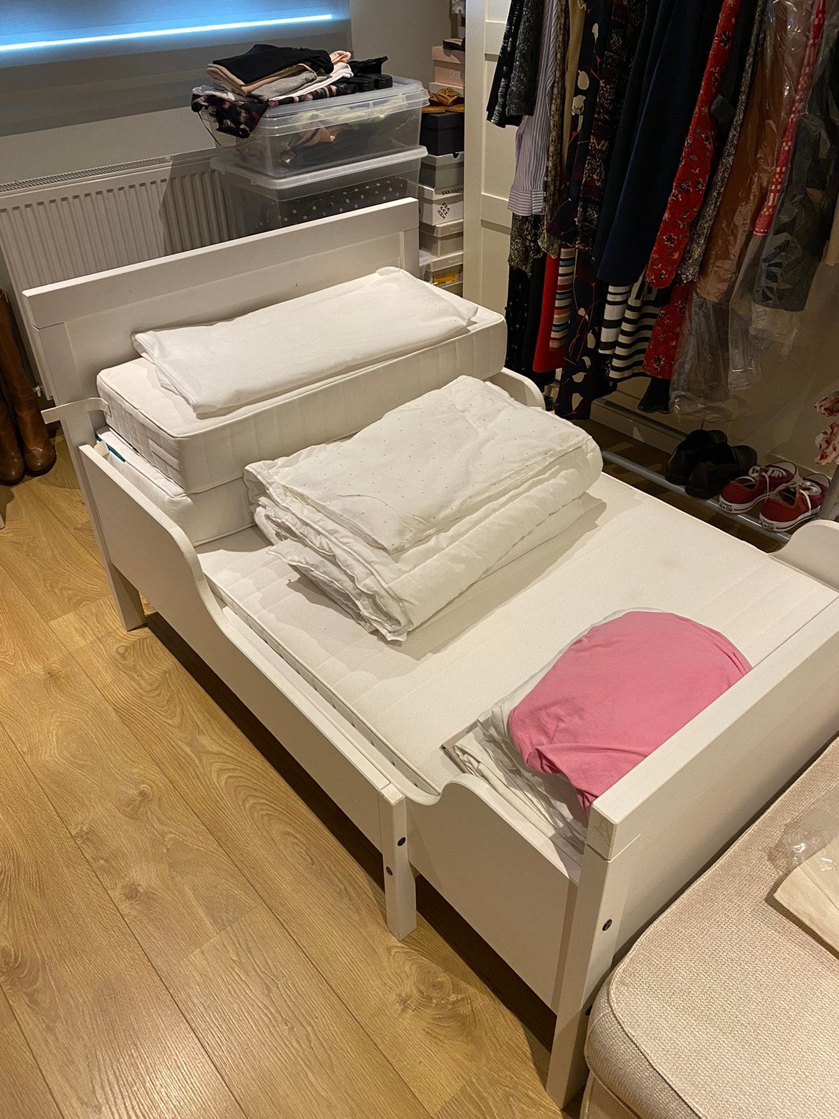 SUNDVIK IKEA - meegroeibedje ALL IN, Sommier à lattes, 70 à 85 cm, Enlèvement, 180 cm ou plus