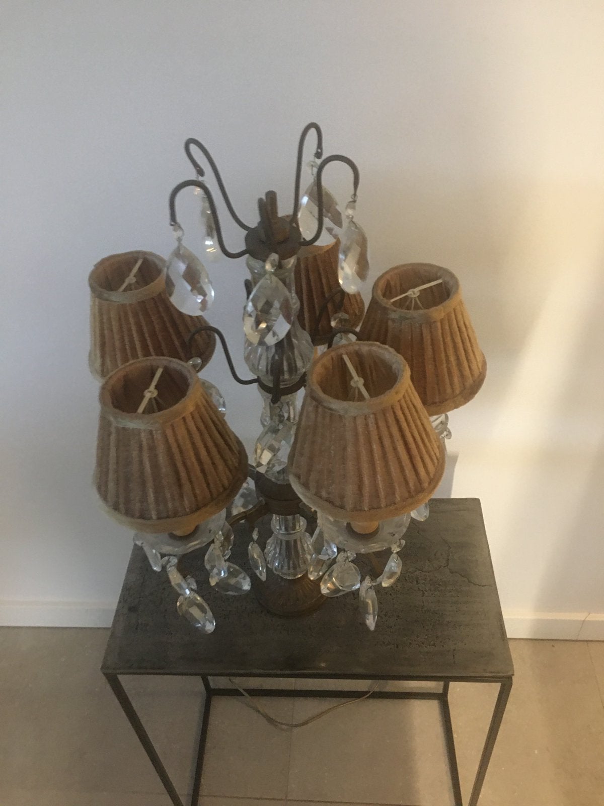 Staanlamp, Ophalen, Zo goed als nieuw, Glas