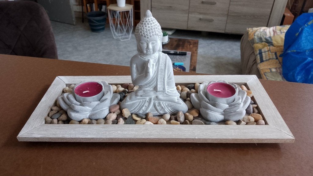 déco bouddha, Enlèvement ou Envoi, Utilisé, Pierre/céramique