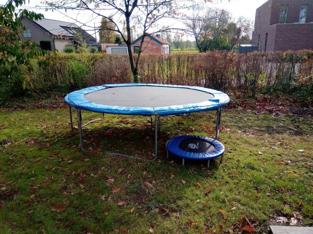 Trampoline diameter +- 3.6m, Ophalen, Gebruikt