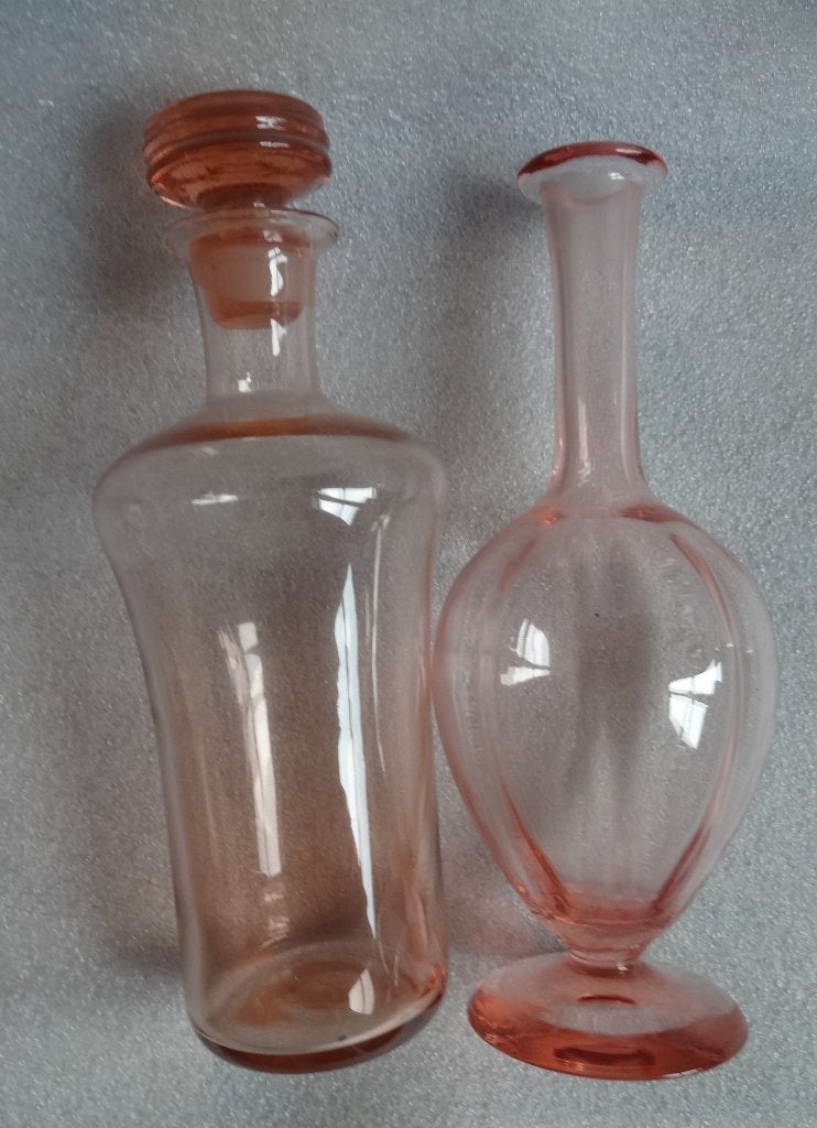 roze glazen flesjes, Antiek en Kunst, Ophalen of Verzenden