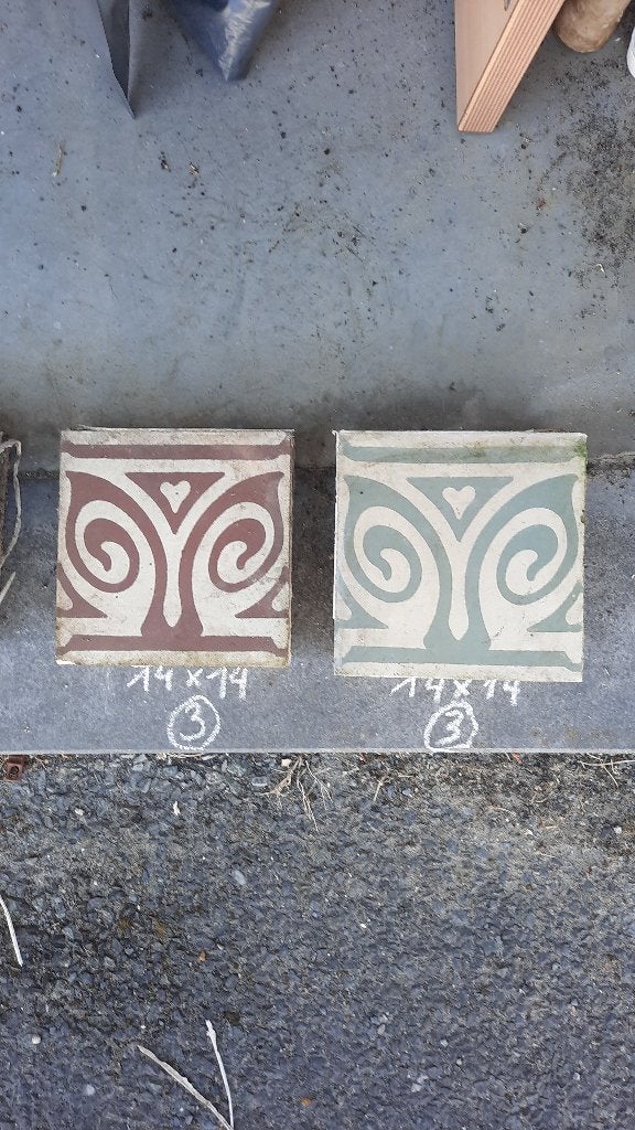 Vintage tegels, Doe-het-zelf en Bouw, Tegels, Ophalen, Hardsteen, Minder dan 20 cm, Minder dan 20 cm