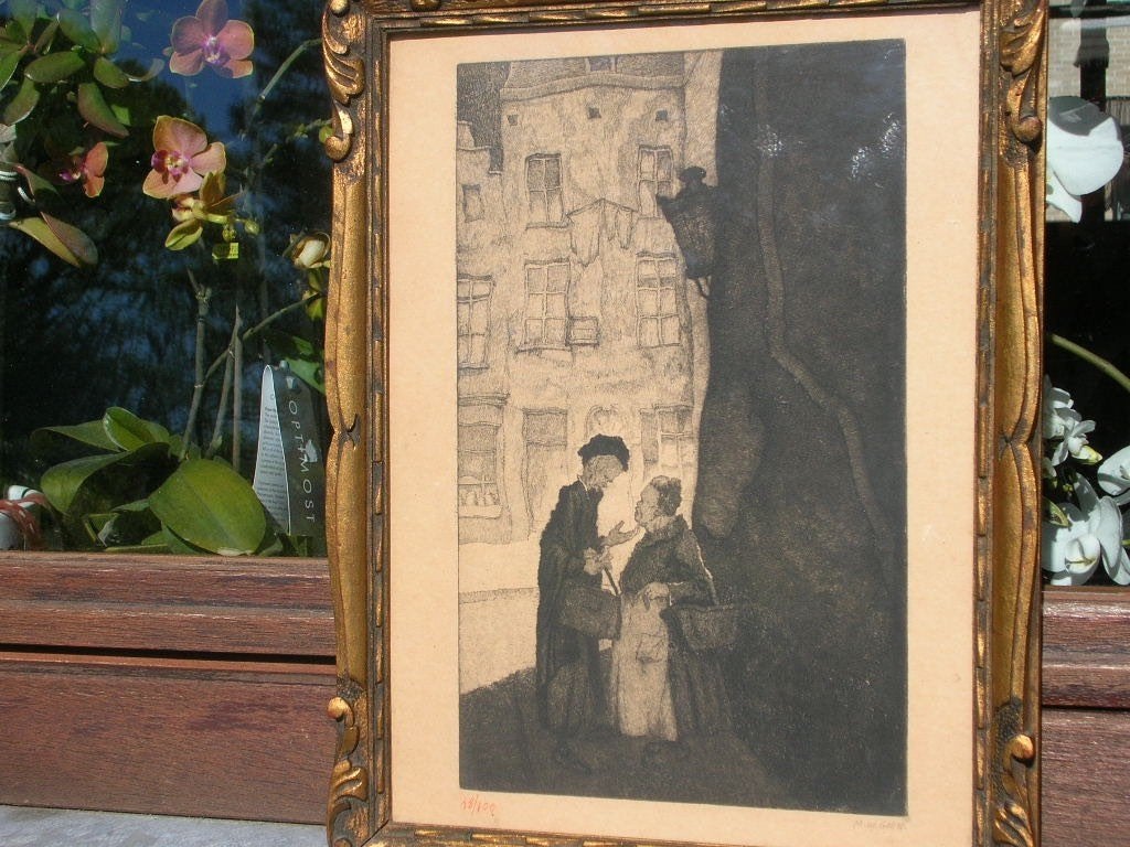 SIGNÉ MICHEL DE-GOEYE ( ANDERLECHT 1900 BRUXELLES 1958, Antiquités & Art, Art | Eaux-fortes & Gravures, Enlèvement ou Envoi, Signé