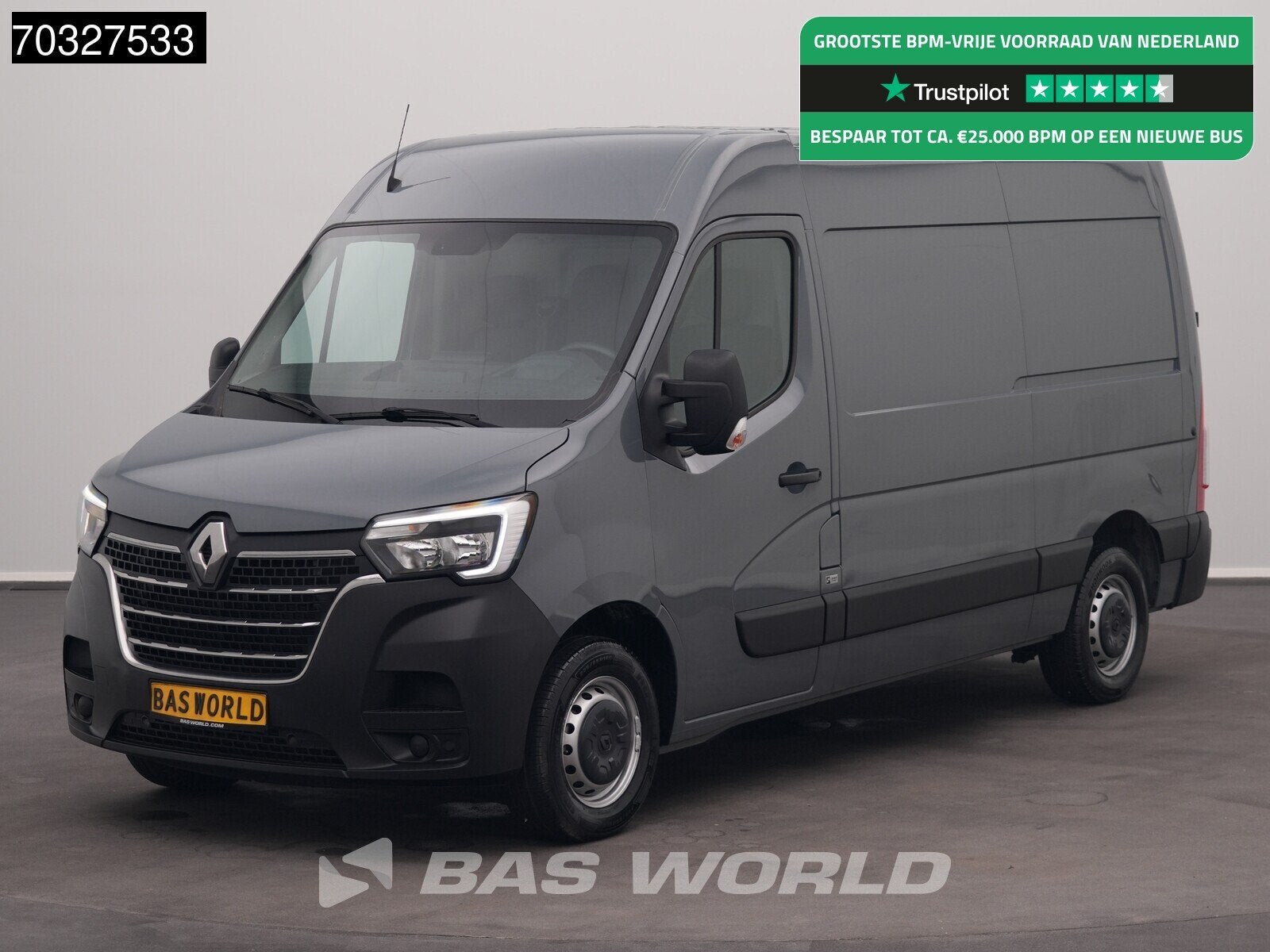 Renault Master 135PK L2H2 LED Navi Airco Cruise Parkeersenso, Autos, Argent ou Gris, Achat, Euro 6, Entreprise