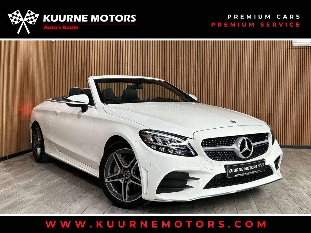 Mercedes-Benz C-CLASS 180 Cabrio AMG Line Alu18"/Led/Leder/G, Auto's, 4 zetels, Gebruikt, 4 cilinders, Cabriolet