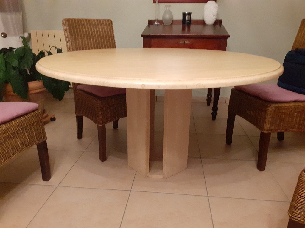 table a manger, Cinq personnes ou plus, Rond, Comme neuf, Enlèvement