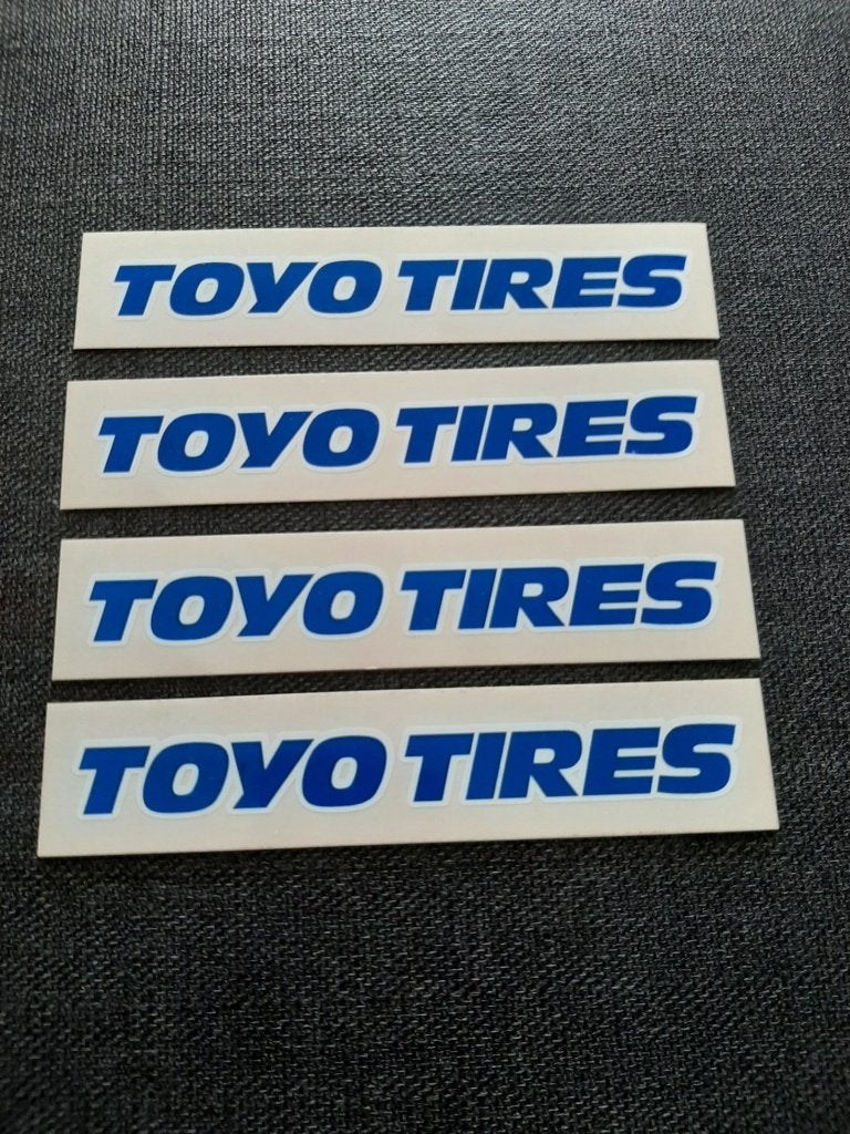 4 stickers Toyo Tires, Ophalen, Zo goed als nieuw