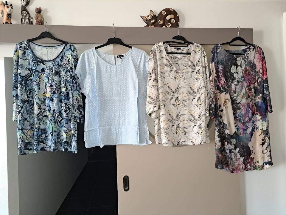 Blouse en tuniek mt 52, Rabe, Ulla Popken, JBC, Enlèvement ou Envoi, Comme neuf, Autres couleurs, Chemisier ou Tunique