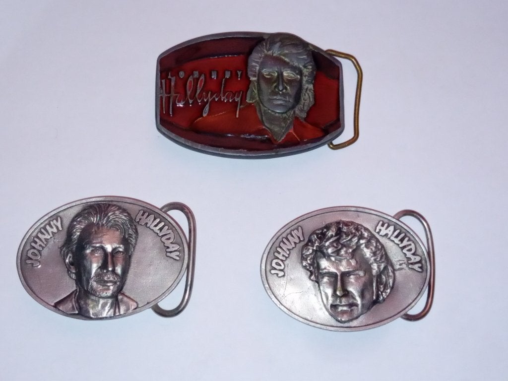 Johnny Hallyday, boucles de ceinture, Enlèvement, Comme neuf, Boucle ou Attache amovible