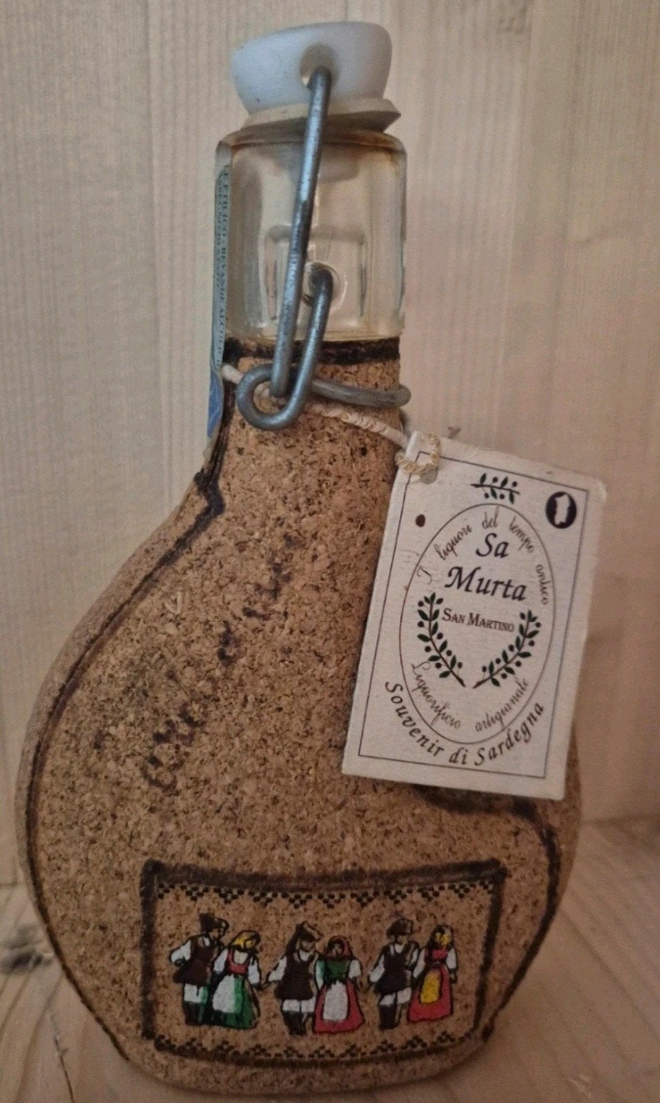 Vintage Kurk Flesje Sa Murta Sardinië - Souvenir Italië - Be, Ophalen of Verzenden
