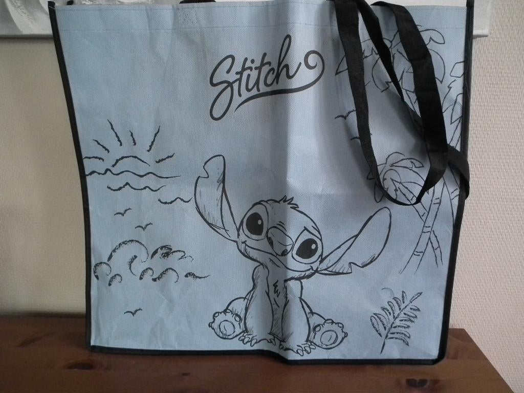 Grand sac, 100% polyester (Disney Stitch) 64 x 48 cm, Envoi, Neuf, Bleu, Autres types