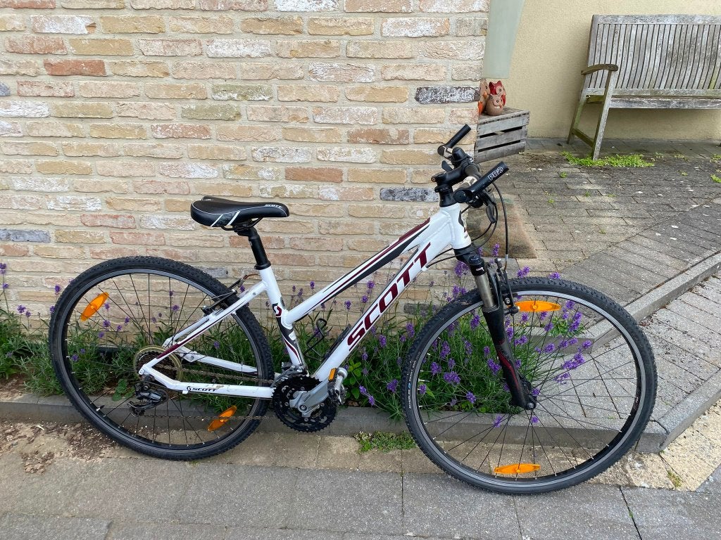 Scott mountainbike Alloy 6061 – maat S –, Fietsen en Brommers, Gebruikt, Hardtail, Velgrem, Ophalen