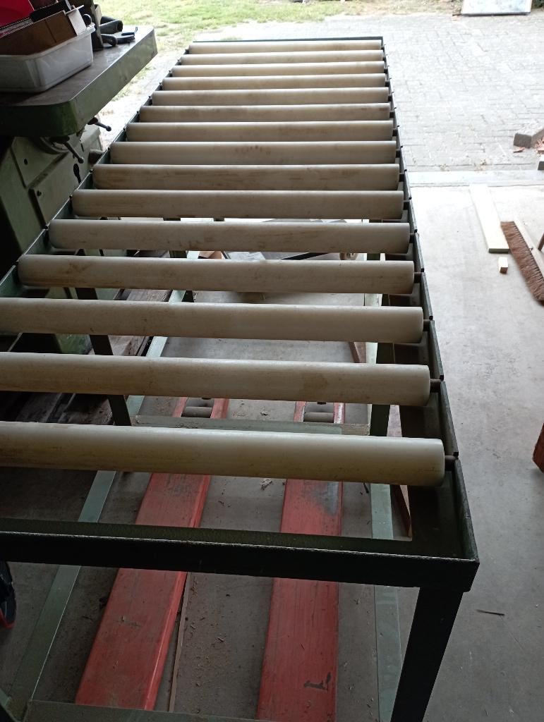 rollenbaan en zaagmachine, Ophalen, Gebruikt