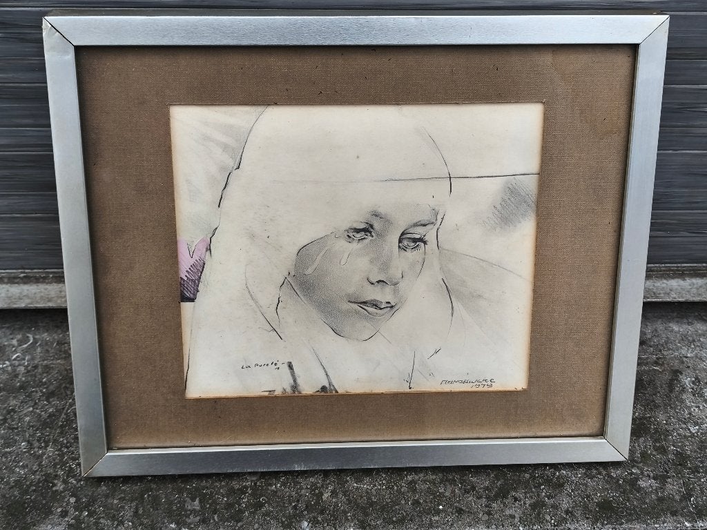 Dessin la pureté signe mangelincke 1979, Antiquités & Art, Enlèvement, Dessin