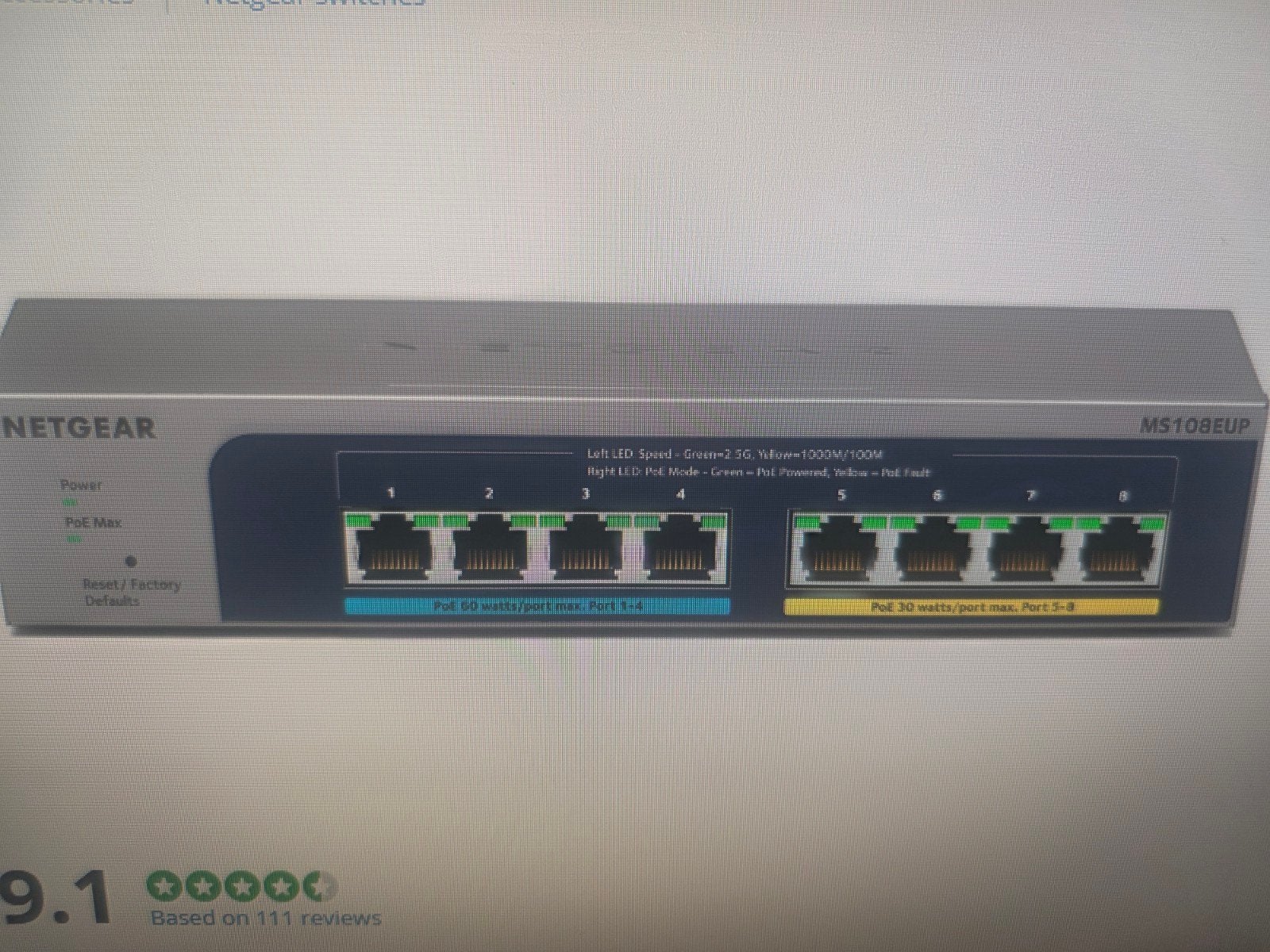 netgear 2.5gbps switch 60w poe, Computers en Software, Ophalen of Verzenden, Nieuw