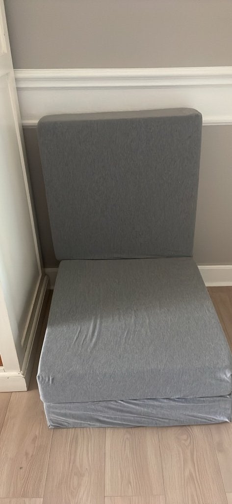 Pouf gris, Carré, Enlèvement, 50 à 75 cm, Utilisé