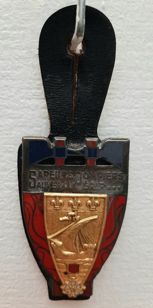 Insigne (pucelle) pompiers de Paris, Collections, Enlèvement ou Envoi, Autres, Emblème ou Badge