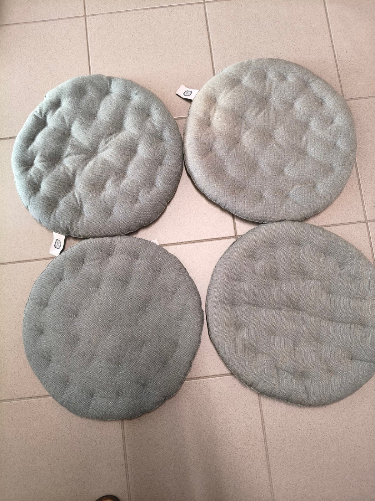 coussins de chaise en coton biologique à l'aneth et à la cam, Enlèvement, Utilisé, Autres matériaux
