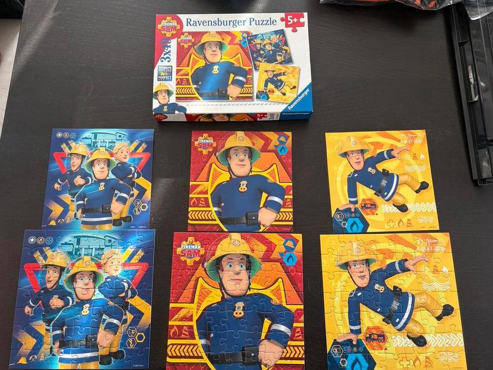 Brandweerman Sam 5+ puzzel 3x49 stukjes Ravensburger, Enlèvement, 10 à 50 pièces, Comme neuf, 4 à 6 ans