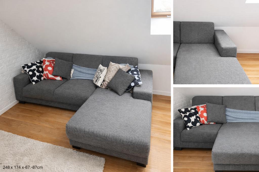 Hoekzetel grijs, Ophalen, Gebruikt, Stof