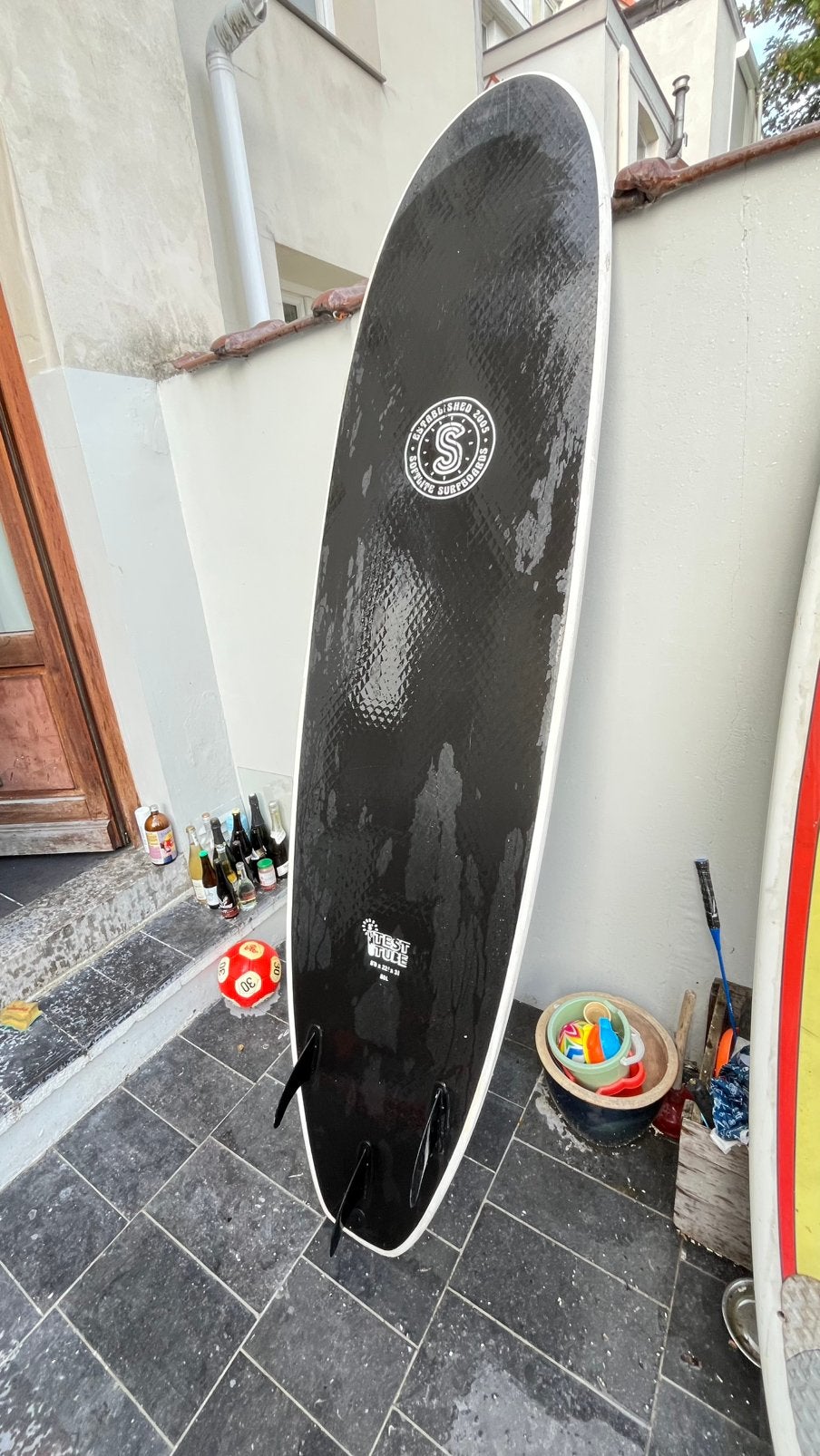 Planche de surf- softlite tube 8.0, Sports nautiques & Bateaux, Planche à voile sur vague, Enlèvement, Utilisé, Longboard, Avec ailerons