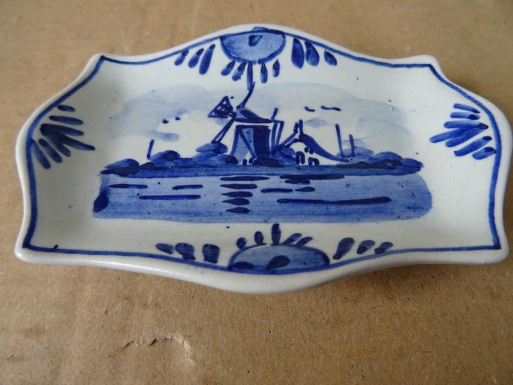 Plat bleu Delft 10cm Delfts Holland plat petit cendrier 1960, Enlèvement ou Envoi