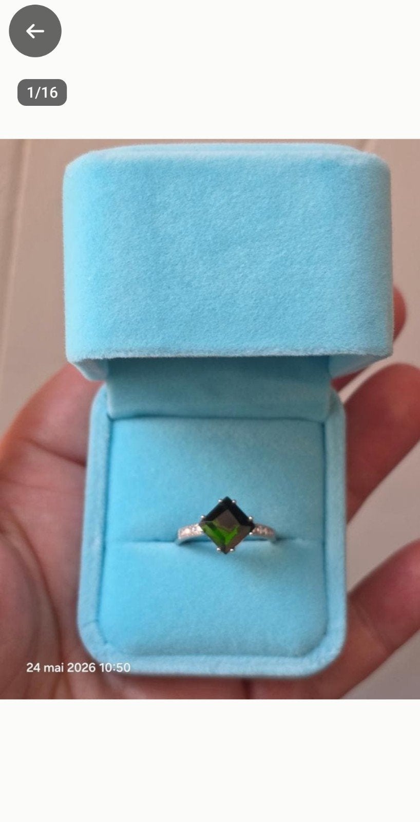 Sterling zilver ring  met prachtige zwarte opaal uit Ethiopi, Ophalen, Nieuw, Met edelsteen, Dame