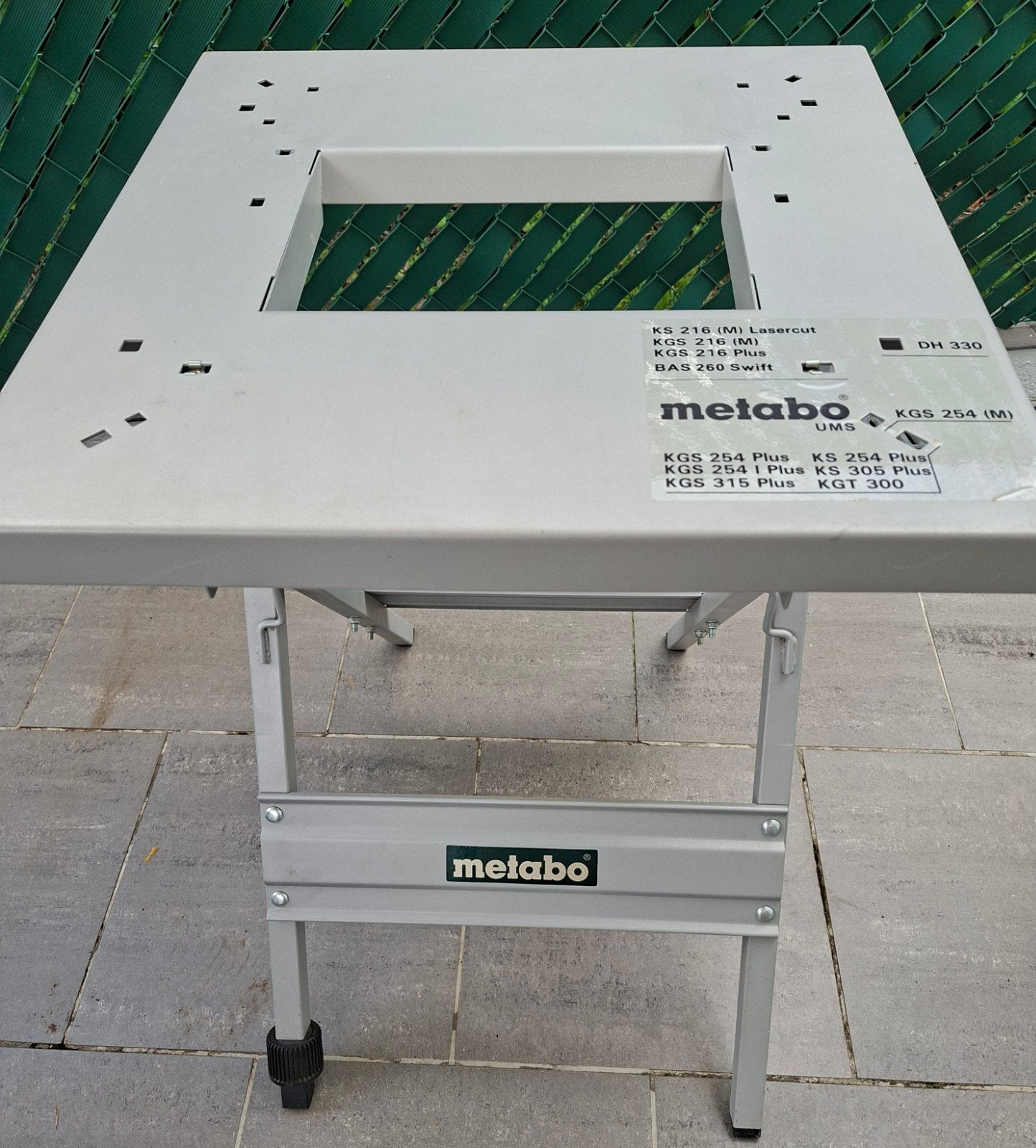 onderstel voor Metabo afkortzagen, Ophalen