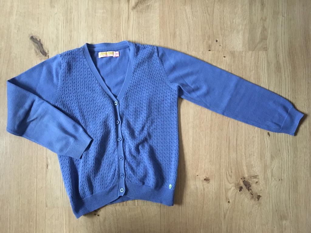 SOMEONE, leuke blauwe vest / cardigan 122, Kinderen en Baby's, Kinderkleding | Maat 122, Ophalen of Verzenden, Someone, Meisje