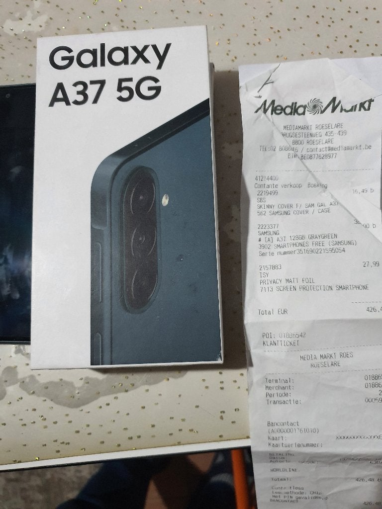 samsung a 37 128 gb 6 gb ram met garantie 5 g, Zwart, Nieuw, Ophalen of Verzenden, Zonder simlock