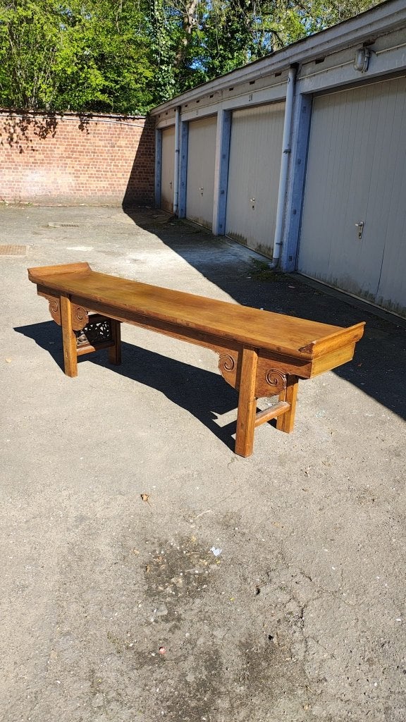 Superbe banc asiatique, Jardin & Terrasse, Enlèvement, Utilisé, Bois