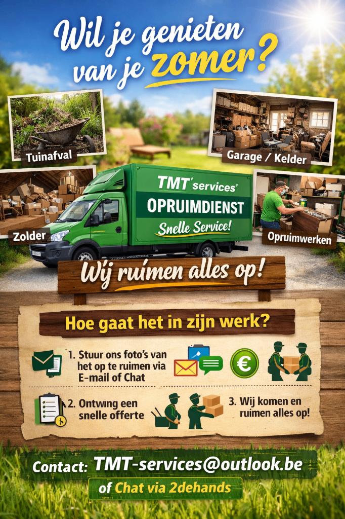 Tuinafval ophalen & Opruimdienst (garage, kelder, zolder), Tuin en Terras, Overige Tuin en Terras, Nieuw, Ophalen
