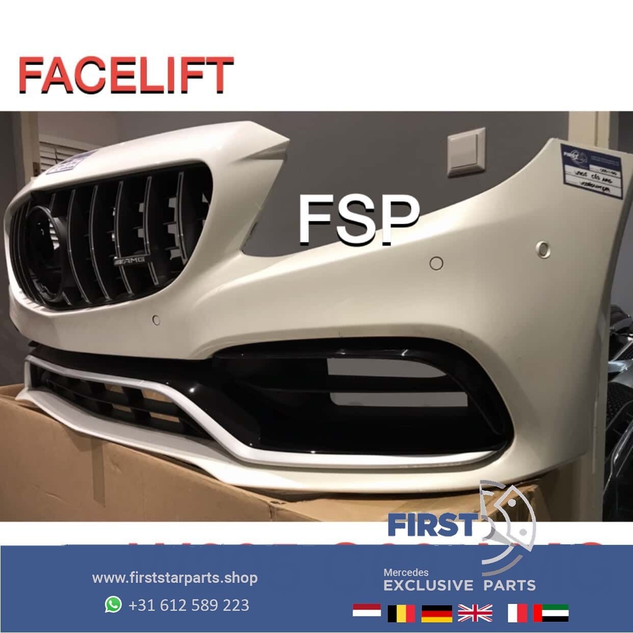 W205 C63 AMG FACELIFT VOORBUMPER COMPLEET Mercedes C Klasse, Utilisé, -, Avant, -