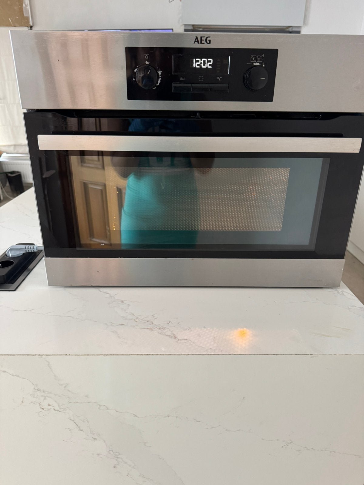 Combi oven AEG, Elektronische apparatuur, Microgolfovens, Hete lucht, Ophalen of Verzenden, Zo goed als nieuw, Inbouw